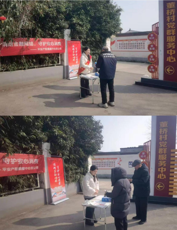 平安产险淇县支公司走进董桥村开展“3·15”金融消费者权益保护教育宣传活动