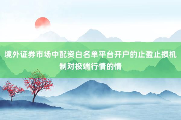 境外证券市场中配资白名单平台开户的止盈止损机制对极端行情的情