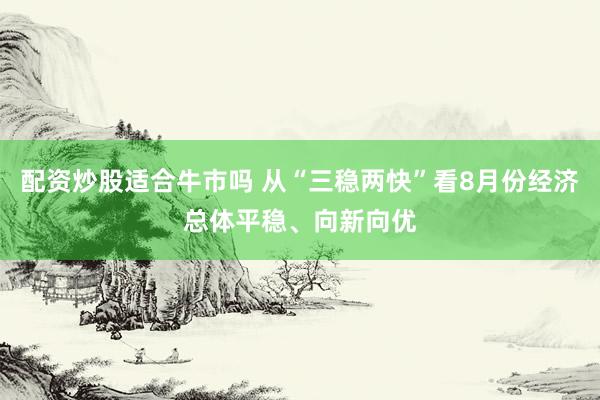 配资炒股适合牛市吗 从“三稳两快”看8月份经济总体平稳、向新向优